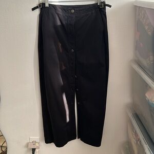 Vintage Lauren Ralph Lauren black ankle length black casual button down skirt.